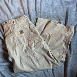 Vintage Carhartt Dungaree Fit Work Pants - Tan Canvas 40x30